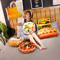 food plush lifelike snack pillows 3d printing sushi glass beer hot dog hamburger pizza pillows cushion props grown up gift