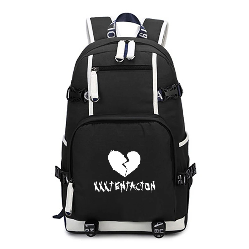 Travel Backpacks XXXTentacion рюкзак с принтом светящиеся портфели для подростков мужчин/wo мужчин рюкзак для ноутбука холщовый рюкзак для колледжа сумка дорожная сумка - Цвет: Travel Backpacks
