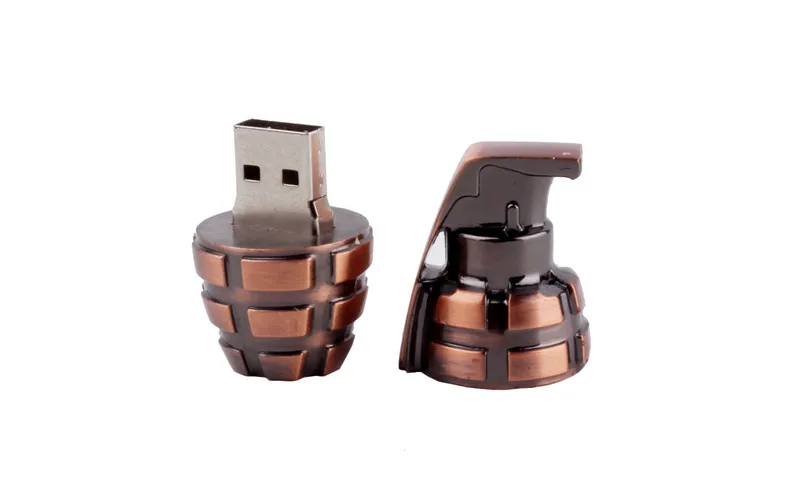 JASTER гранаты USB флэш-накопитель 4 ГБ 8 ГБ 16 ГБ 32 ГБ USB 2,0 бомба пистолеты Подарочная Флешка металлический флешка