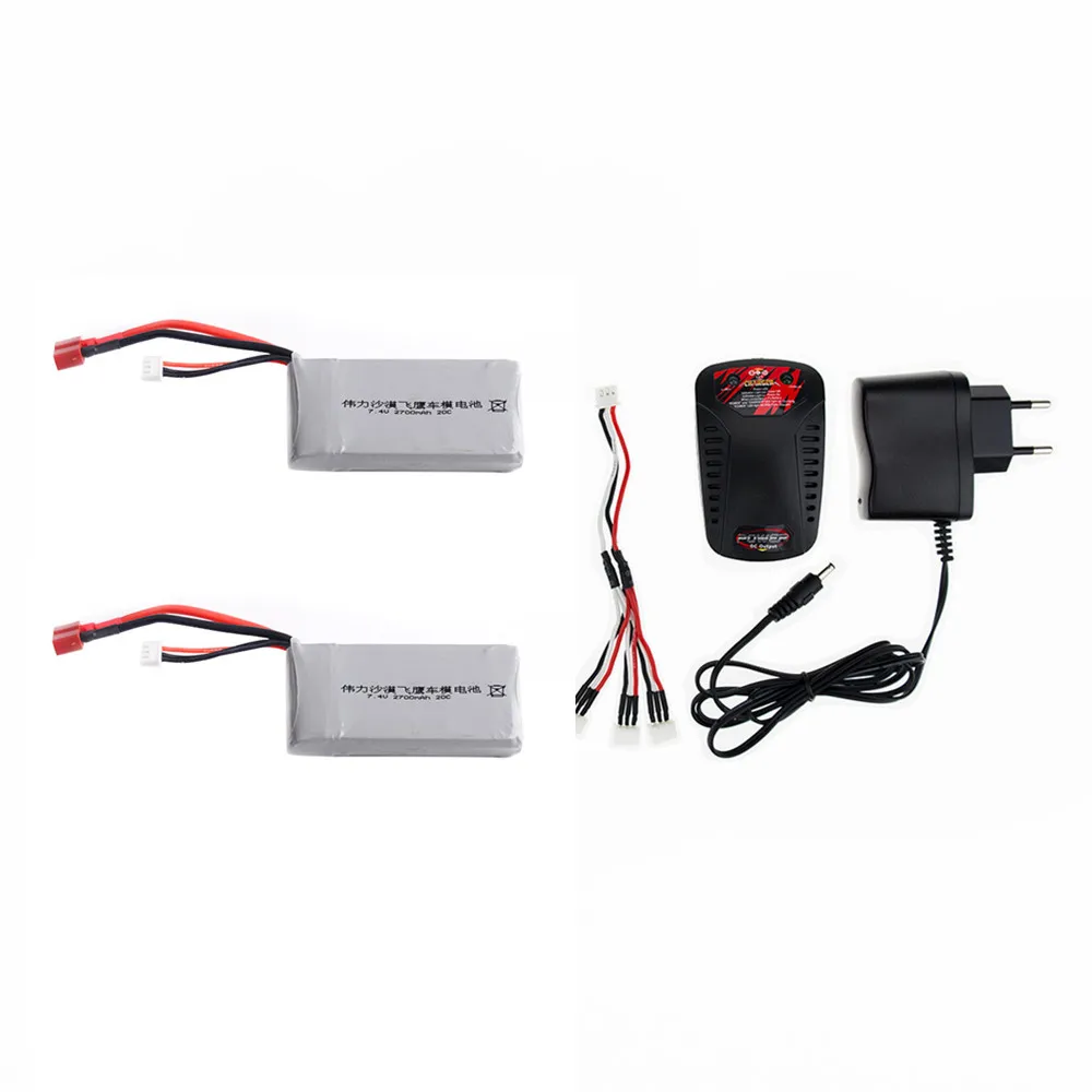 2 3 шт. 2S 7 4 V 2700mah 20C Max 30C с 3s балансовым зарядным устройством для Wltoys 12428 12423 1:12 RC