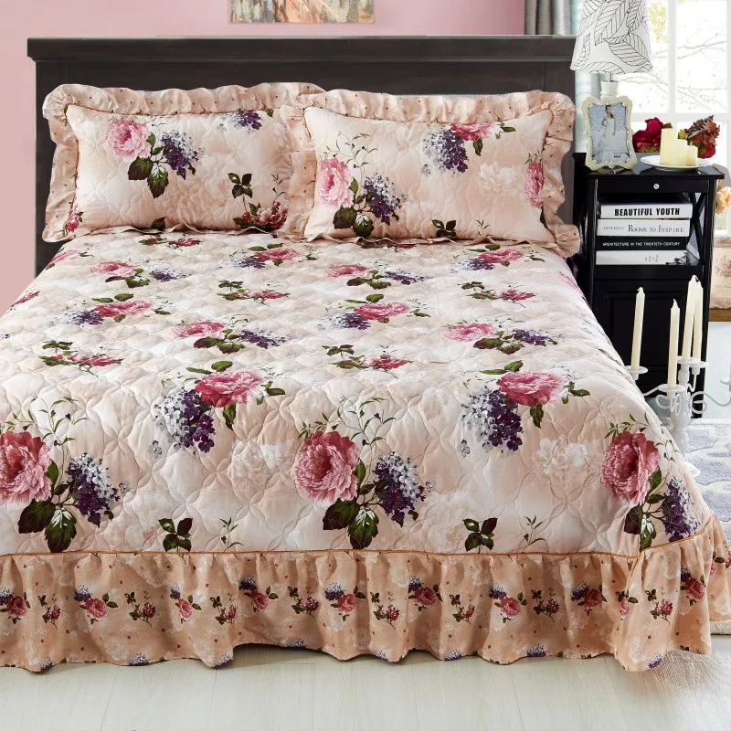 Хлопковое покрывало для кровати King Queen size Комплект постельного белья матраса