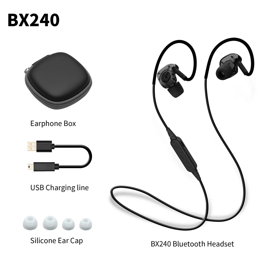 PLEXTONE BX240 LED Спортивные Bluetooth наушники водонепроницаемые бас стерео с микрофоном
