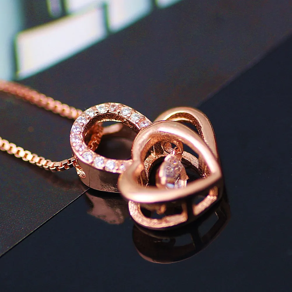 Women's dazzling jewelry wholesale rose gold pendant foreign trade hot micro-zigzag | Украшения и аксессуары