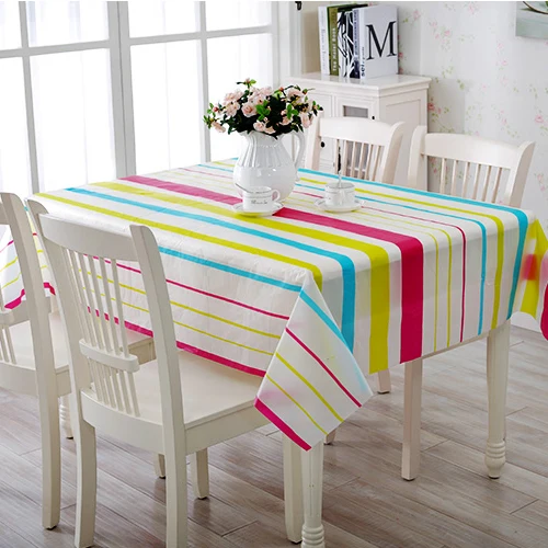 

2 Pcs Hot sale PEVA Pastoral Rectangular table cloth waterproof Oilproof non wash plastic pad plus anti hot coffee tablecloth