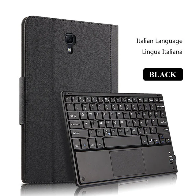 Italian Black Чехол из искусственной кожи чехол для samsung Galaxy Tab A A2 10,5 SM-T590 T595 T597 съемный планшет Bluetooth клавиатура многоязычный - Цвет: Italian Black