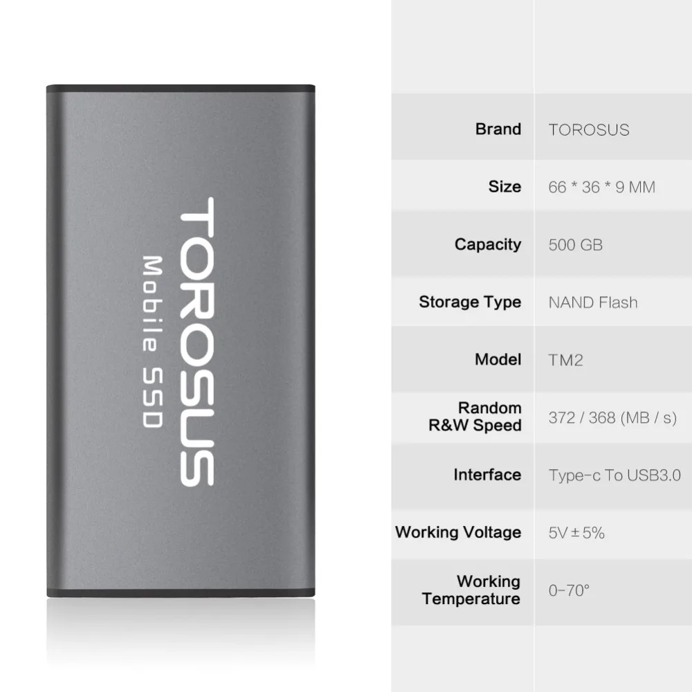 Внешний SSD накопитель TOROSUS 1 8 дюйма USB 120 250 ГБ 500 Гб ТБ 2 внешний твердотельный для