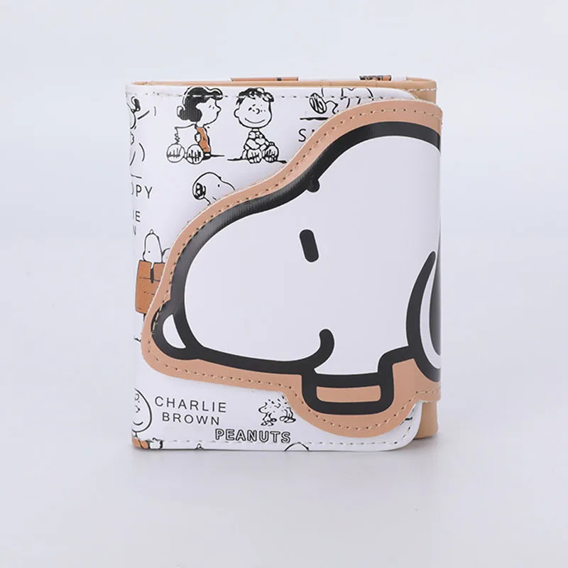cartoon wallet 3 Короткий тройной кошелек с рисунком из искусственной кожи для девочек и мальчиков; Подарочные кошельки для детей; чехол для карт; Кошмар перед Рождеством - Цвет: cartoon wallet 3