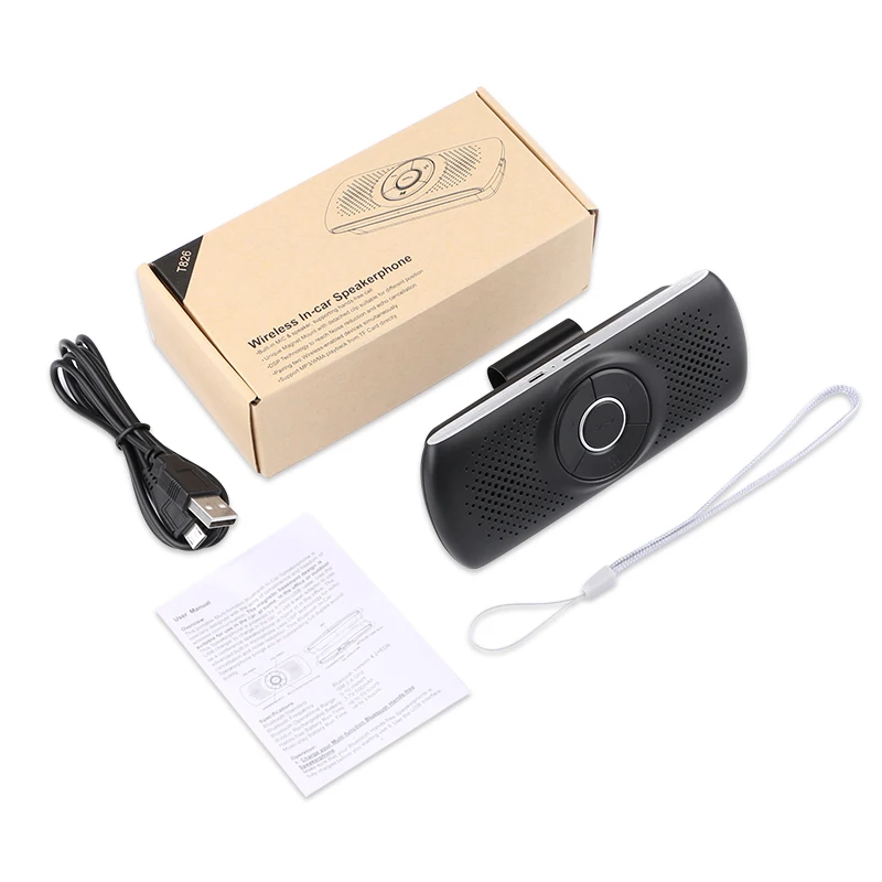 Handfree Bluetooth Car Kit MP3 Player Bluetooth 4.2 EDR SIRI 3W Speaker Car Bluetooth Handsfree Kit Support TF Connect 2 Phones (art.: 7acbde29a) - 7acbde29a