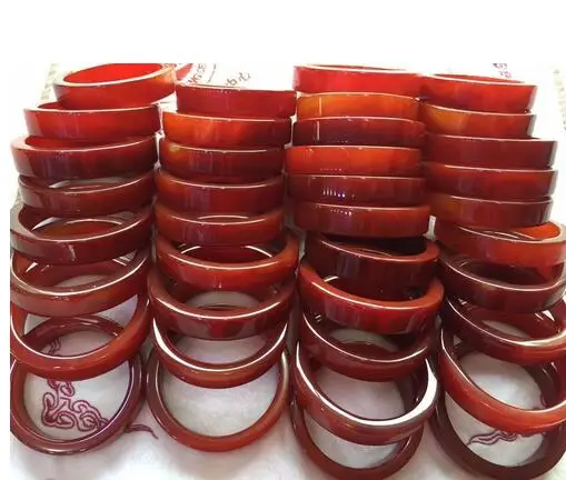 

Fine Jewelry Natural Bracelet Red Agate wide Bangle Hand Catenary Elegant Fashion Free Shipping