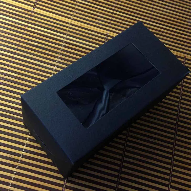 black box 7*7*14 см белый упаковочный ящик индивидуальные подарочные коробки конфет/мыло/Cookie/чашки упаковочная коробка с окошком для демонстрации модели - Цвет: black box