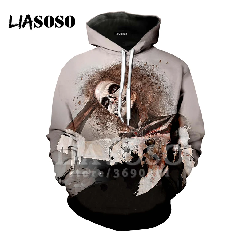 LIASOSO Модные мужские s 3d толстовки с принтом женские повседневные уличные Harajuku