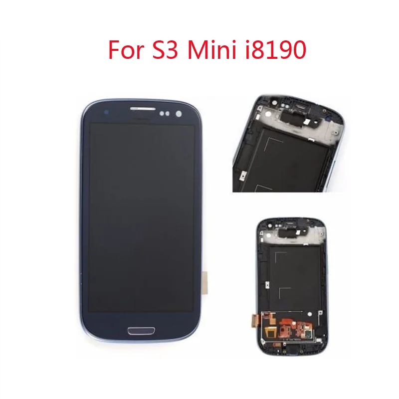4.3'' For Samsung Galaxy S S3 I9300/S3 Mini i8190 LCD Display Digitizer Screen Touch Panel Assembly With Frame | Мобильные