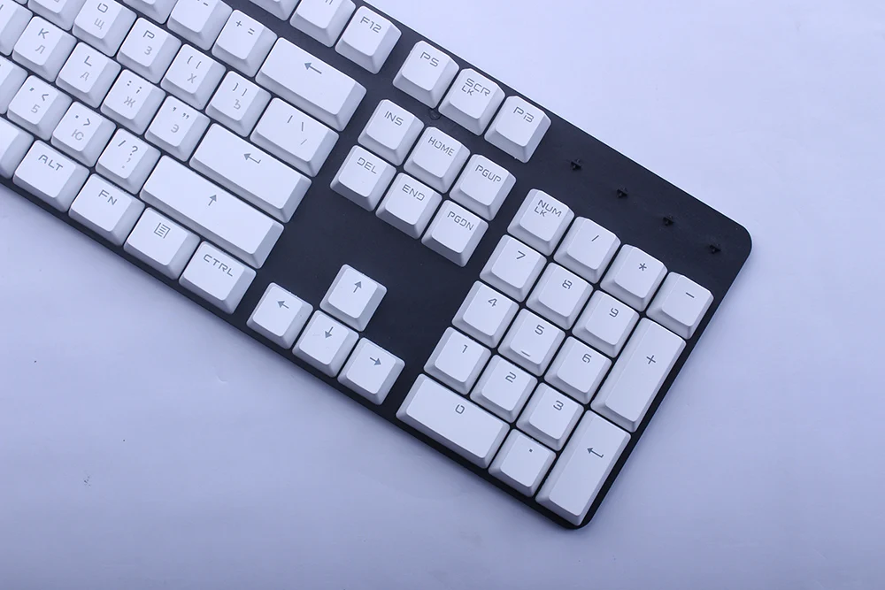 PBT Русский Испанский Французский колпачки для механической клавиатуры MX переключатели DIY Замена прозрачная поддержка светодиодного освещения колпачки