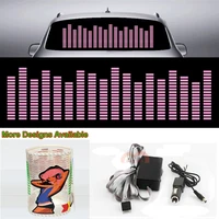 pink music rhythm strips car sticker flash light cool sound activated equalizer 90cm25cm 35 4in9 84in