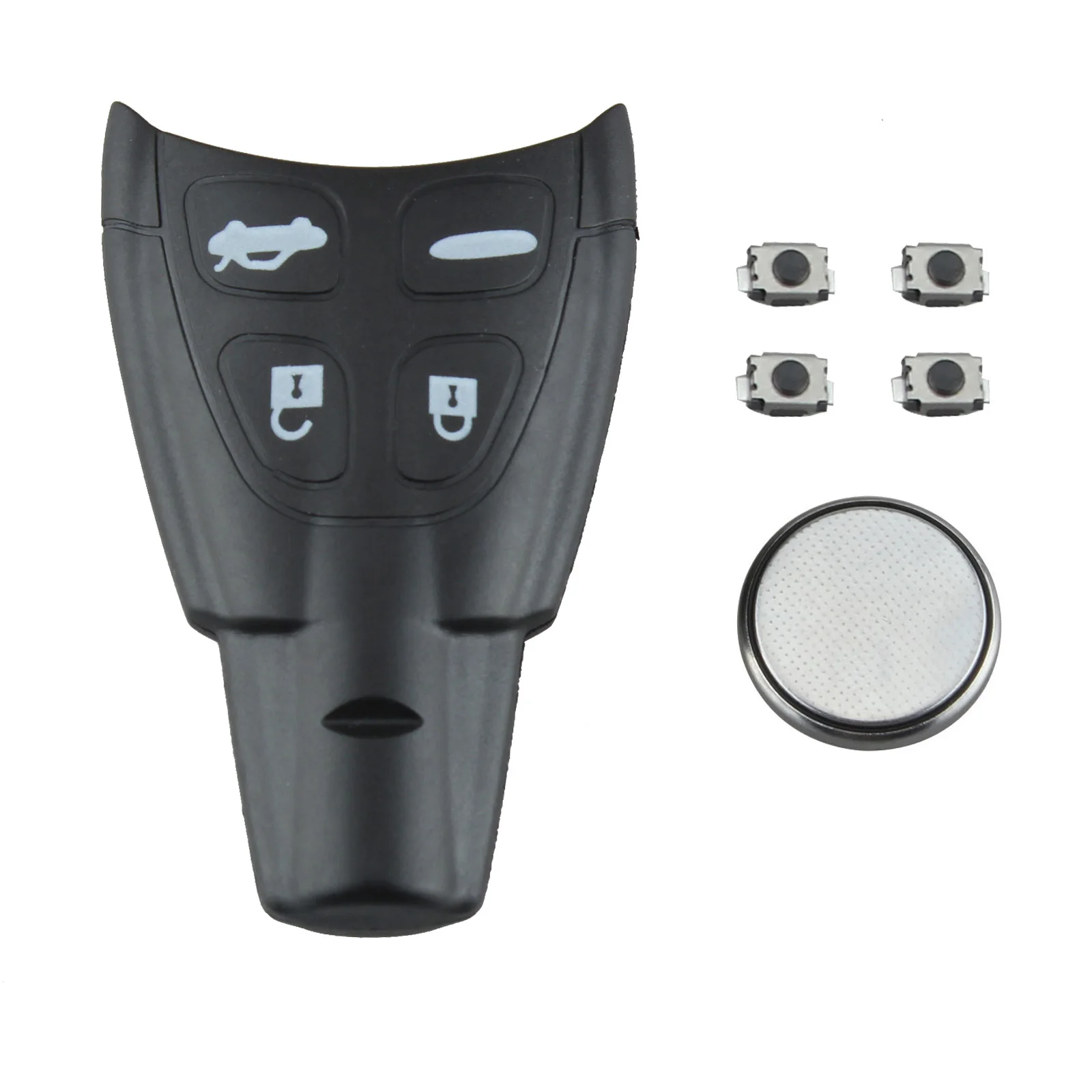 4 Buttons Replacement Remote Car Portable Key Fob Transmitter Clicker Alarm with Button Batteries for Sabo Accessories | Автомобили и