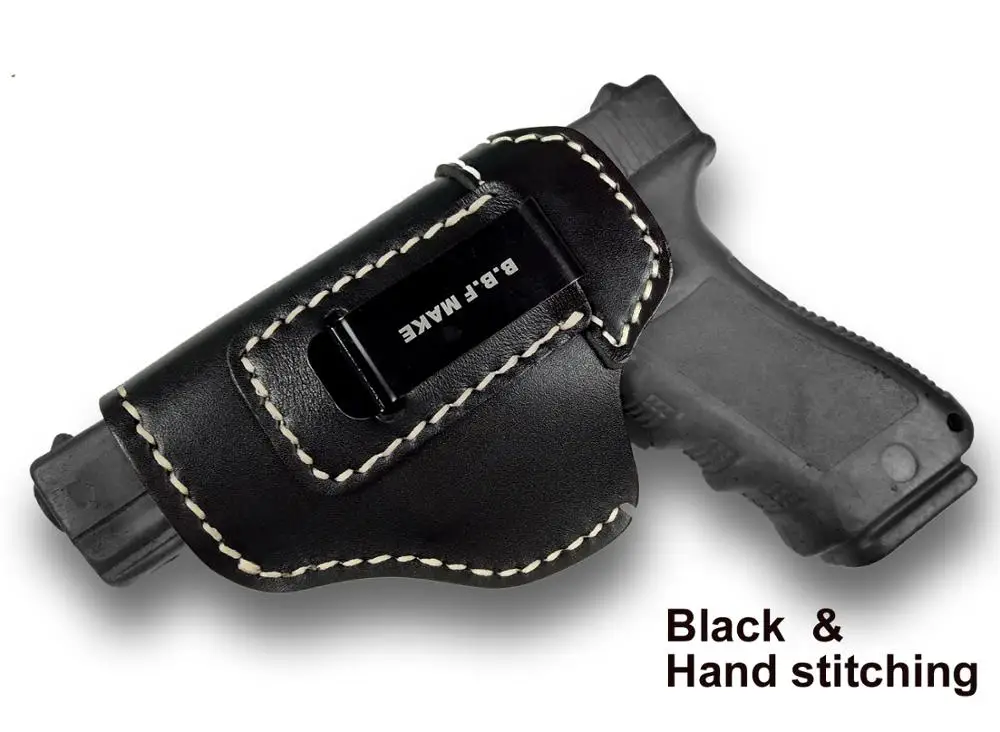 B.B.F MAKE Пистолет Чехол кожаный мешок Patternt сумка доски для S& W М& P щит GLOCK 17 18 19 22 23 26 27 32 42, 43 SpringField Cas