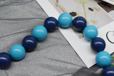 blue and dark blue Обновленный цвет, супер шикарные женские полимерные цветные бусы, сумочка на ремне для девушек, мода, большой размер 25 мм, жемчужный браслет, сумочка, ремень - Цвет: blue and dark blue
