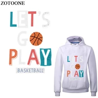 zotoone basketball patch heat transfers sticker for clothes diy t shirt dresses iron on letter patches for clothing applique e