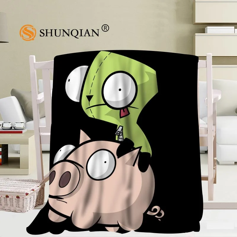 vender Personalizado Zim Cobertor Sofá De Escritório Cobertor Cobertor Macio Portátil Cama Avião Viagem Adulto Casa Cobertor