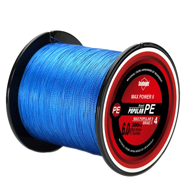 SeaKnight TriPoseidon 300 м PE 4 нити леска 8 10 20 30 40 60 80LB плетеная леска - Цвет: blue