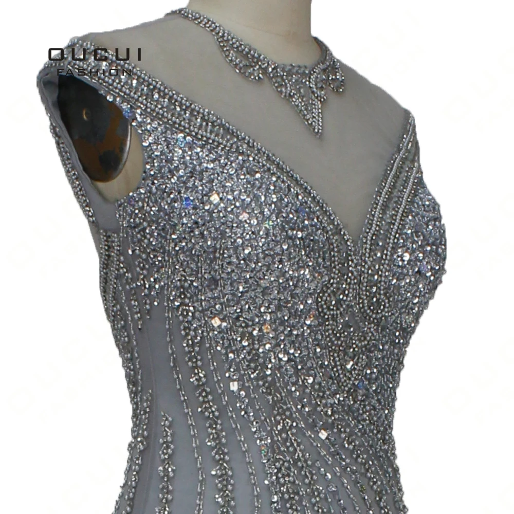 Oucui/Новое поступление Robe De Soiree платья для выпускного вечера 2019 цвет шампанского