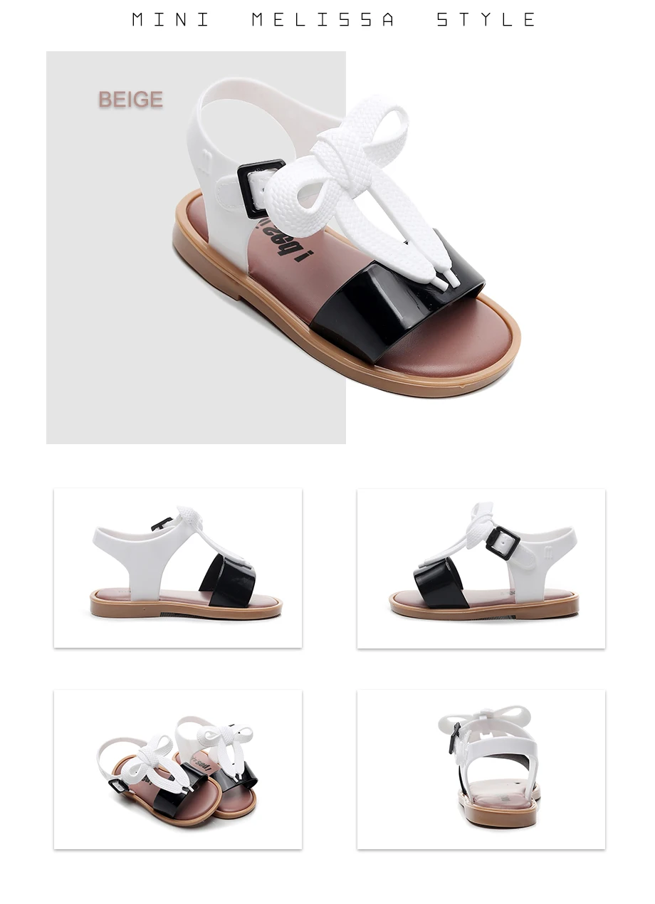 Mini Melissa Mar/ г. летние желе сандалии для девочек босоножки для девочки принцессы Детские пляжные сандалии Нескользящие Детские сандалии для младенцев
