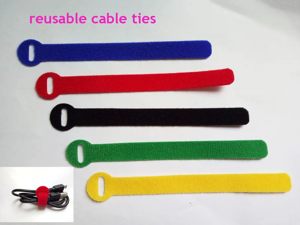 

125pcs 14*160mm Nylon Reusable Cable Ties with Eyelet Holes back to back cable tie strap thin hook cable organizer figment