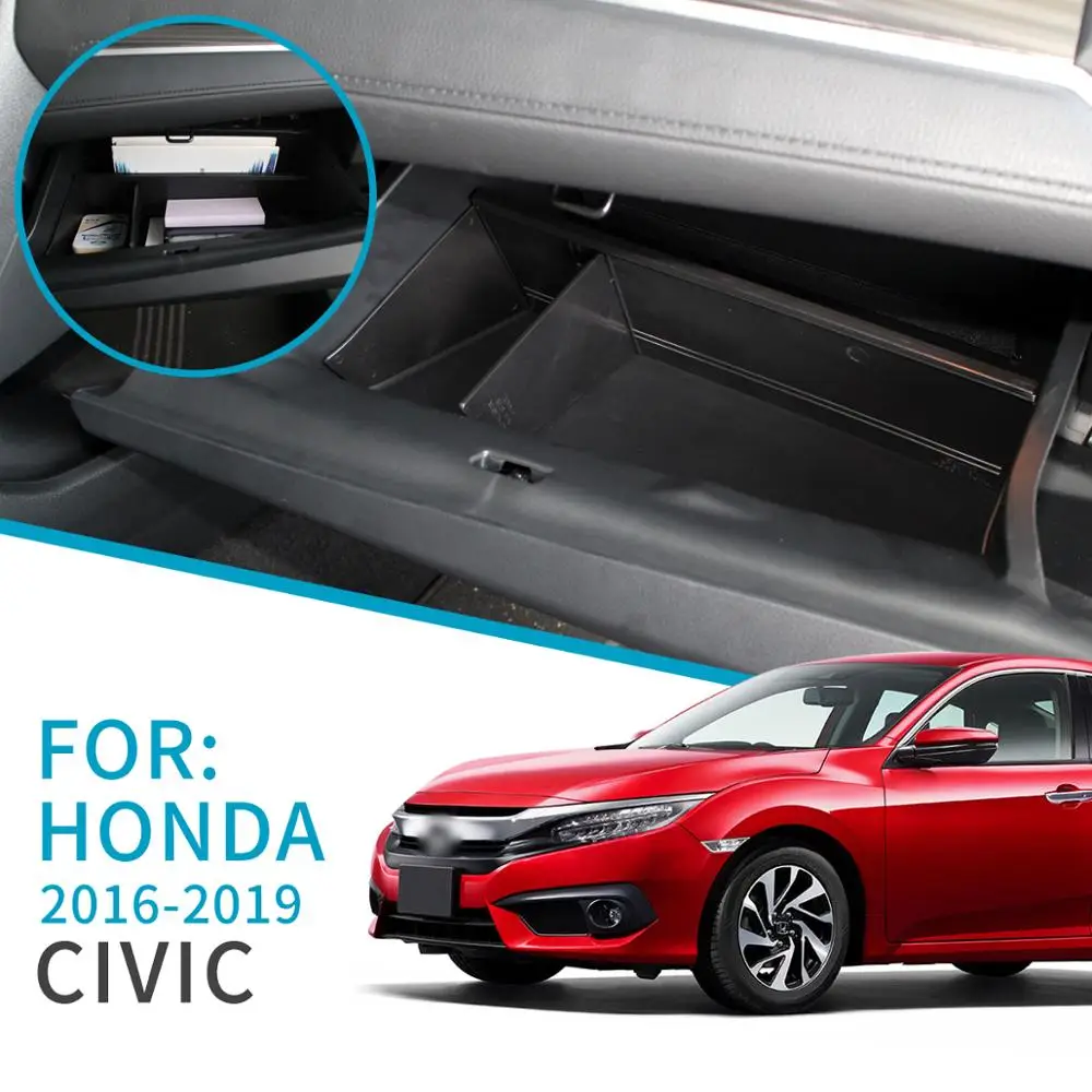 

Smabee автомобильный бардачок для хранения с интервалом для HONDA CIVIC 2016 2017 2018 2019 аксессуары для civic Tidying центральный ящик для хранения со-пилотом