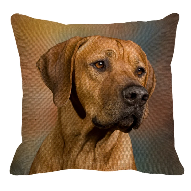 XUNYU Rhodesian Ridgeback наволочки с изображением собак для домашнего дивана квадратная наволочка для подушки с животным узором декоративная наволочка для подушки 45X45 см AC018