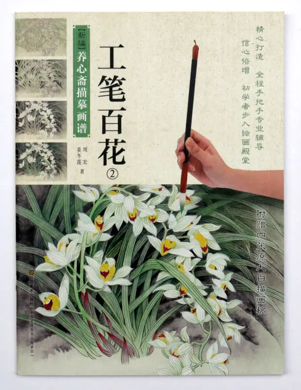 21x29 см книга китайской живописи цветы изготовитель Gongbi II тщательная кисть для