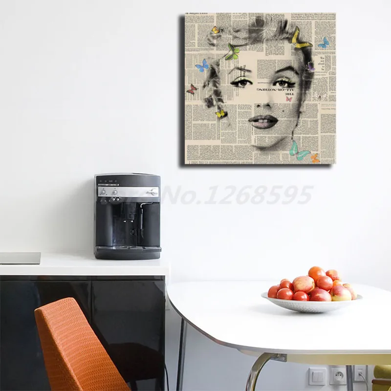 Постеры Marilyns Monroes старинная газета HD настенная Картина на холсте картины стену