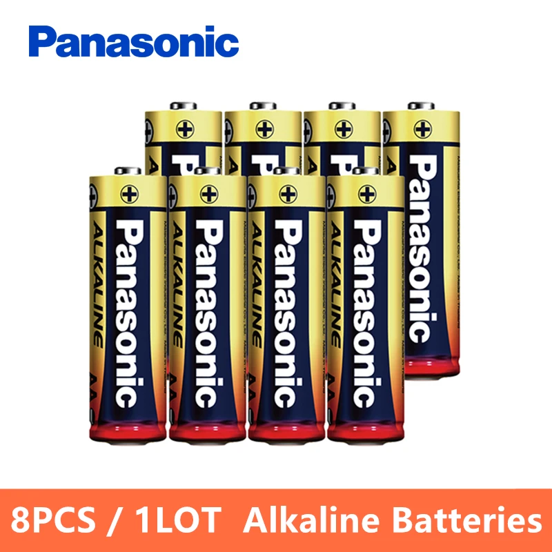 Оригинальная щелочная батарея Panasonic 8шт./лот 1 5 в AA Toys пульт дистанционного