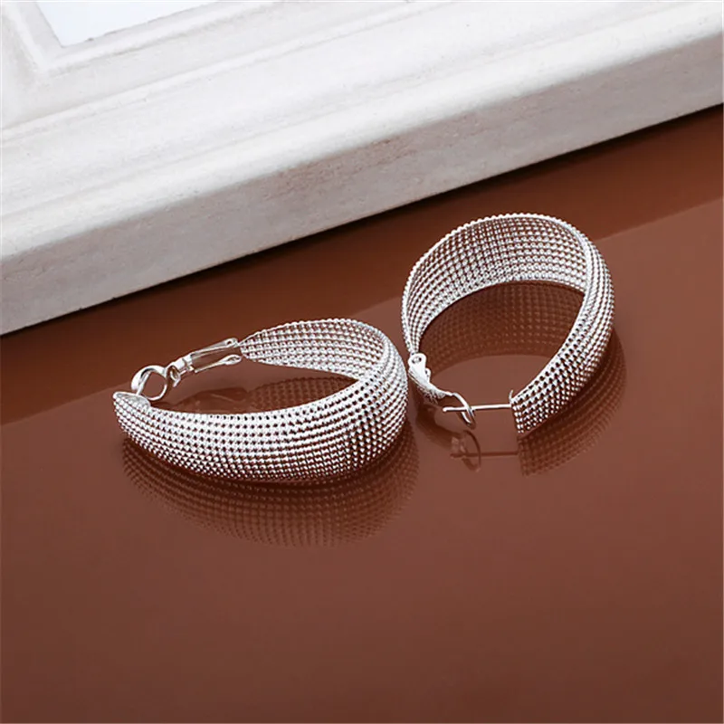 Classic 925 Sterling Silver Hoop Earrings For Women ROHS Standard Party Wedding Gift Fashion Accessories Cheap Jewelry Wholesale | Украшения
