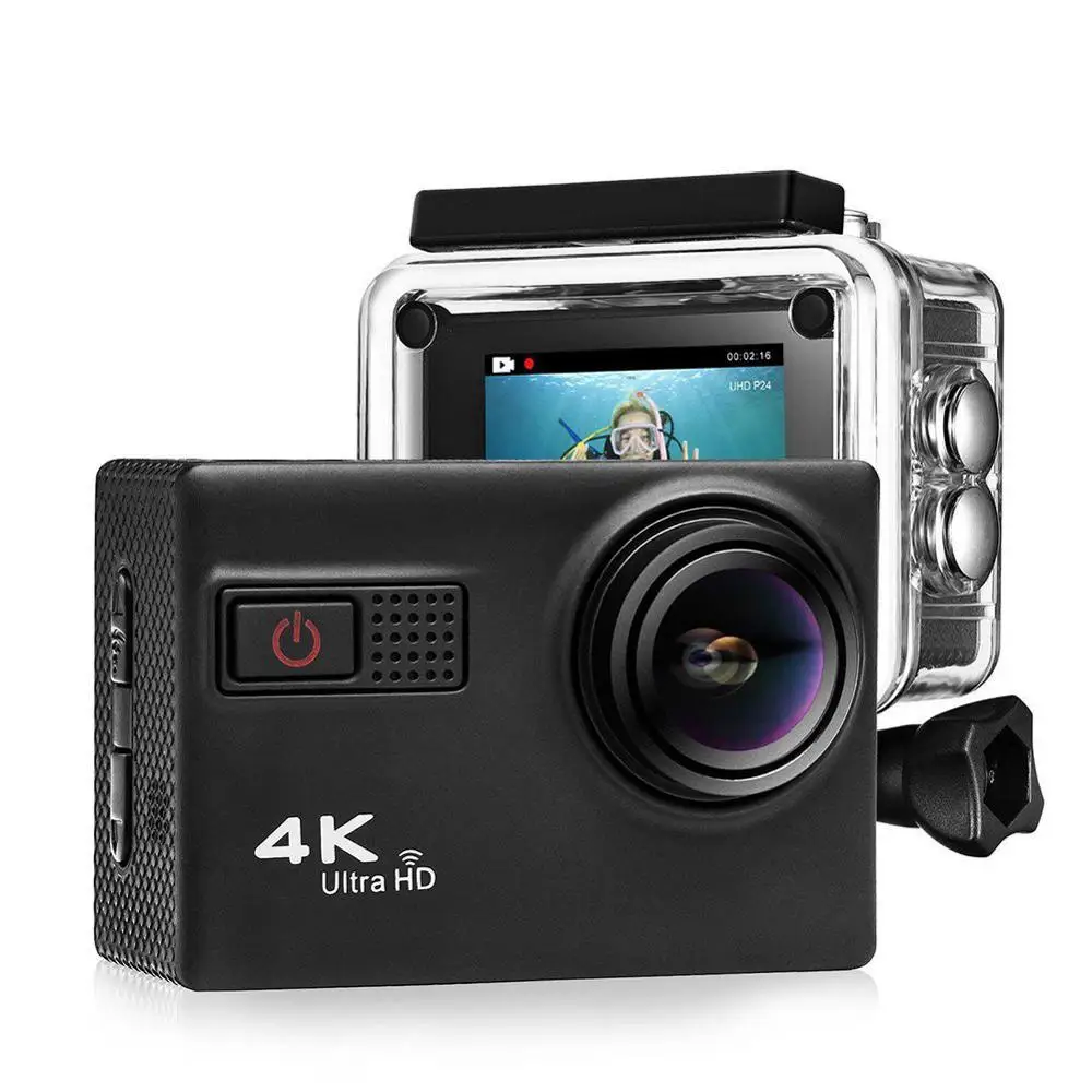Новая версия EK F68 F68R 4K Ultra HD EIS Экшн-камера Novatek 96660 чипсет для sony IMX078 сенсор Wi-Fi Удаленная Водонепроницаемая камера - Цвет: No remote (Black)