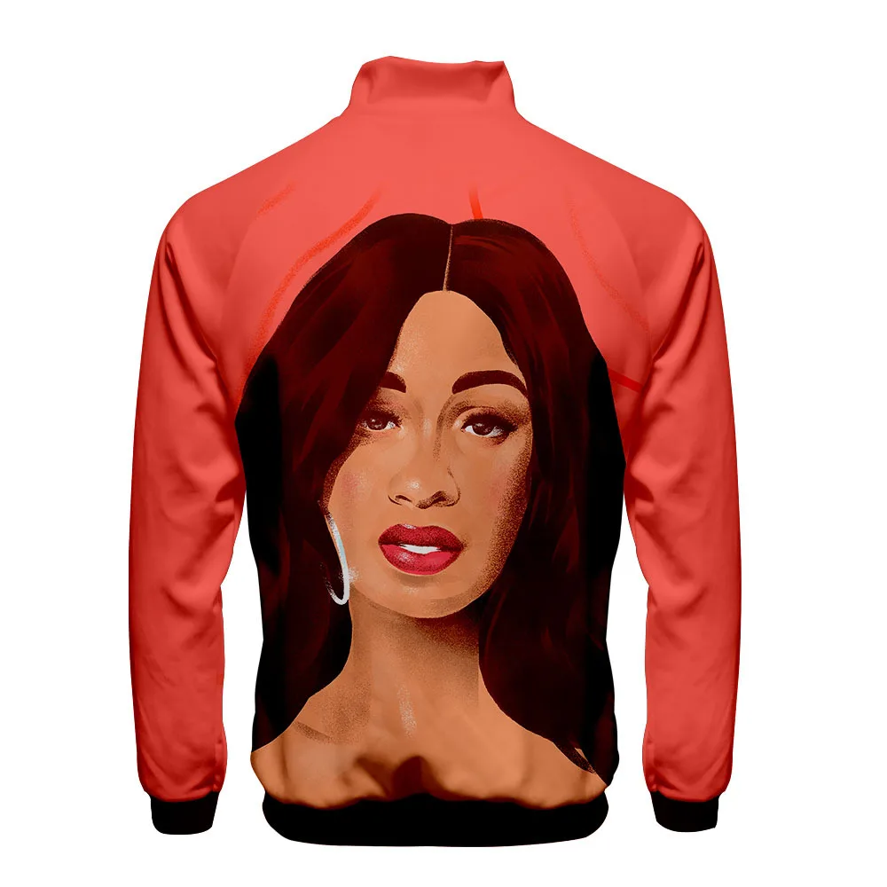 Rapper Cardib Cardi B женские/мужские худи толстовки 3D чехол с принтами воротником на молнии куртка повседневная тонкая спортивная одежда с капюшоном уличная