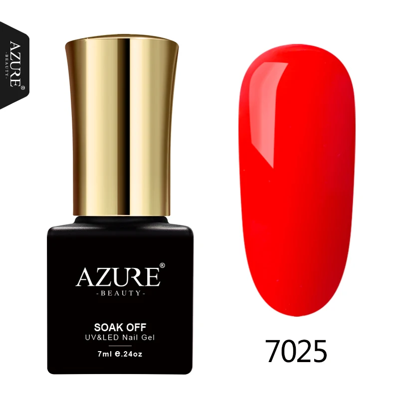 7025 AZURE BEAUTY 7 мл Гель-лак для ногтей Лидер продаж Лаки полуперманентный Гель-лак для ногтей DIY Дизайн ногтей салонный Гель-лак для ногтей - Цвет: 7025