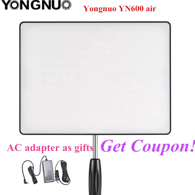 YONGNUO yn600 Air ультра тонкий светодиодный Камера видео 3200 К 5500 + AC Адаптеры питания|led