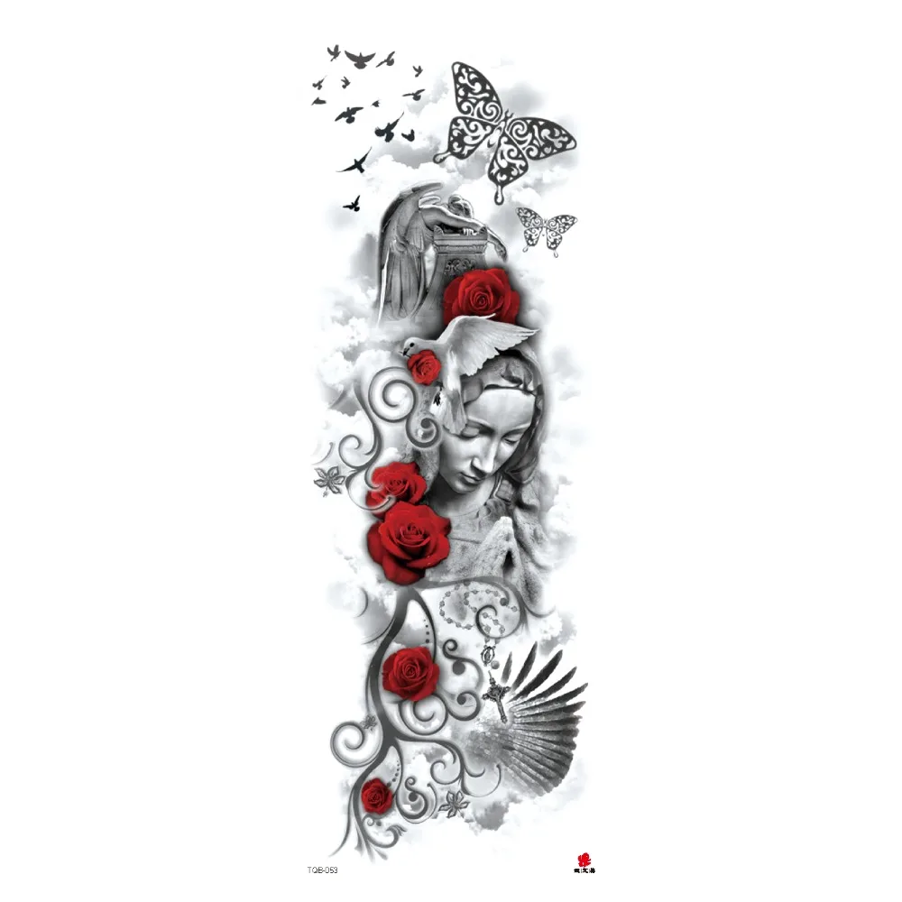 Full Body Art Arm Sleeve Tattoo 48*17CM Large Waterproof Tatoo Girl Flash TattooTemporary Stickers For Men | Красота и здоровье