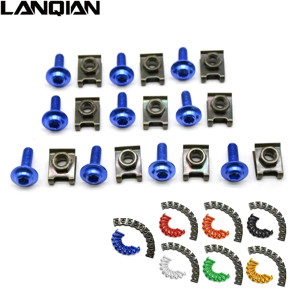 Болты Обтекатели с ЧПУ для мотоцикла M6, болты рабочие, 10 шт. для Suzuki GS500 GS 500 1989-2008 GSF1250 Bandit 2007-2013 Honda NC700 SX