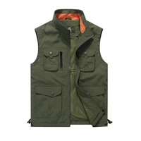 2022 casual vest men summer autumn thin mens sleeveless vest breathable multi pockets quick dry mesh waistcoat hombre tops