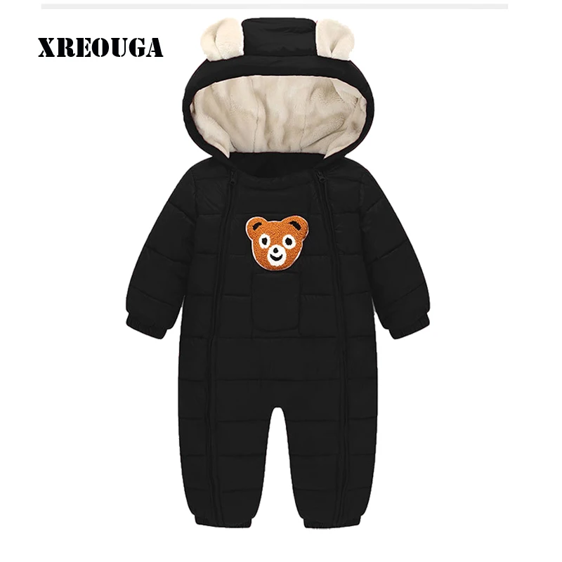 Зимние плотные теплые Носки с рисунком медведя из мультика Детские Комбинезоны