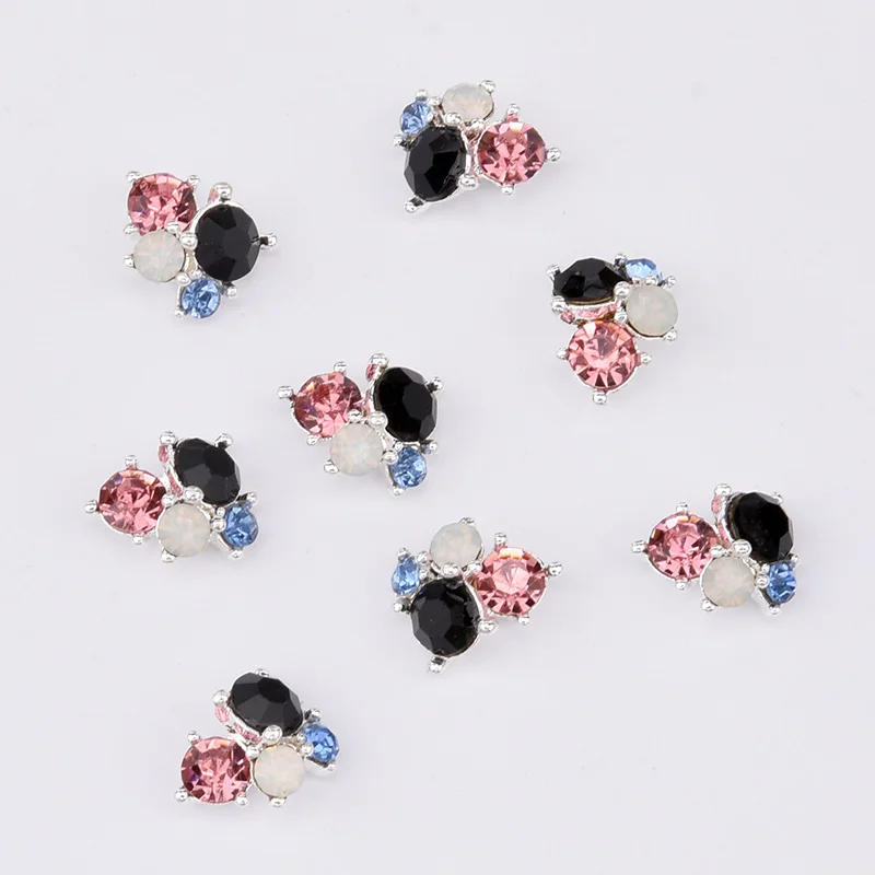 Opal black 50 шт. 3d кристаллы для ногтей, сплав, украшения для ногтей, стразы, амулеты, популярные украшения для ногтей, dekor, профессиональные принадлежности AM359 - Цвет: Opal black