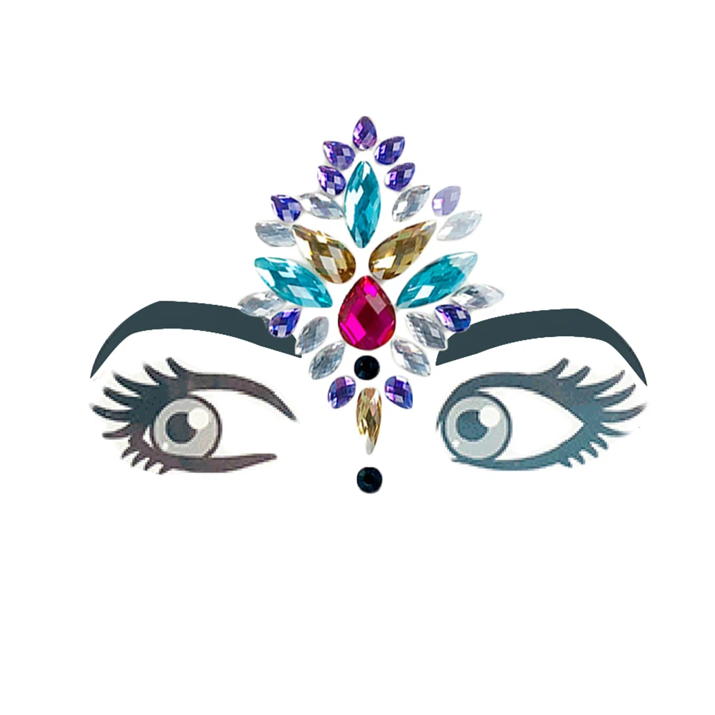 4 стиля клейкая наклейка Bindi ручной работы в богемном стиле для лица глаза DIY украшения на лоб сценический Декор вечерние наклейки с блестками