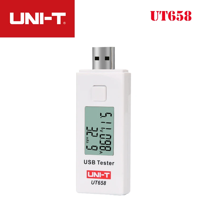 UNI-T UT658/UT658B USB Цифровые токовые Мониторы напряжения U диск доктор Вольтметр для зарядного устройства амметр емкость Макс 9 в USB Тестер питания