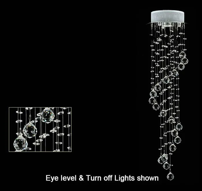 Современная прозрачная Водонепроницаемая спиральная сферическая светодиодный