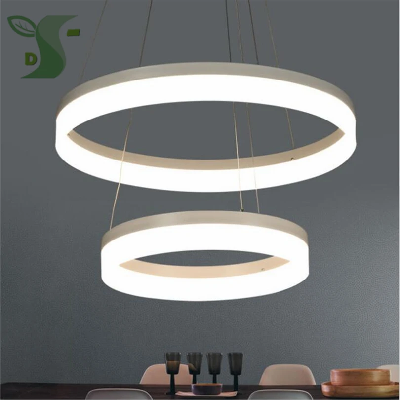 Светодиодные подвесные светильники Акриловые ceil ing light 24 160W hanglamp 1 3 кольцо белый