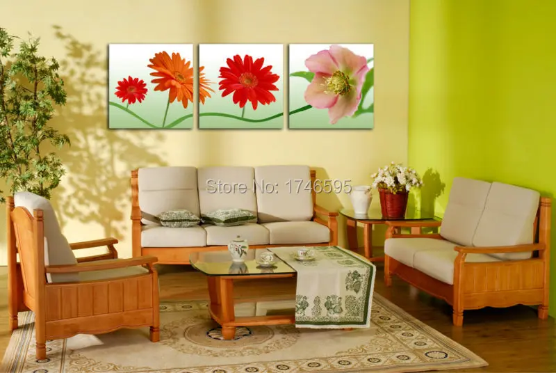 

Абстрактная Настенная картина с большими цветами 3 шт. для гостиной, спальни, Настенный декор, Домашний Декоративный принт, картина маслом н...