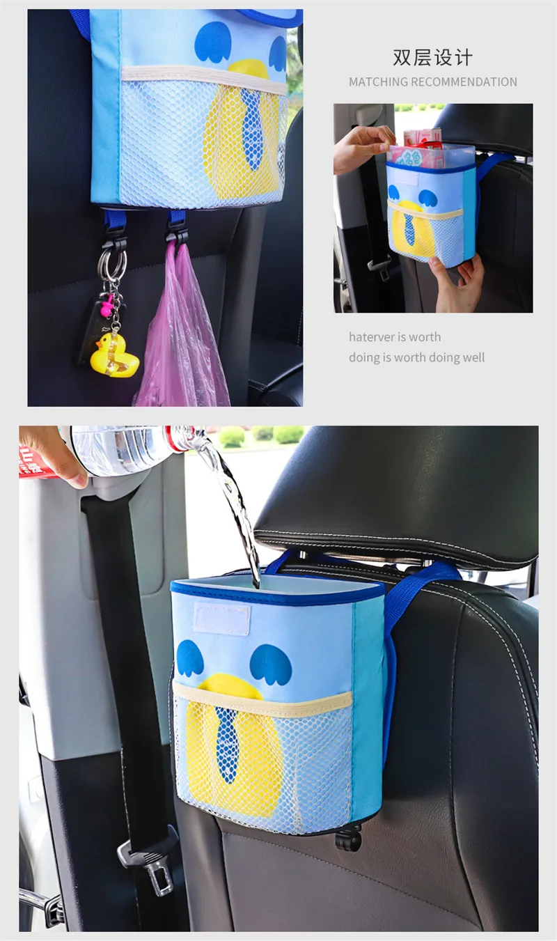 Universal Baby Stroller Bag Organizer Bag Cartoon Design Waterproof Car Hanging Basket Storage Stroller Accessories