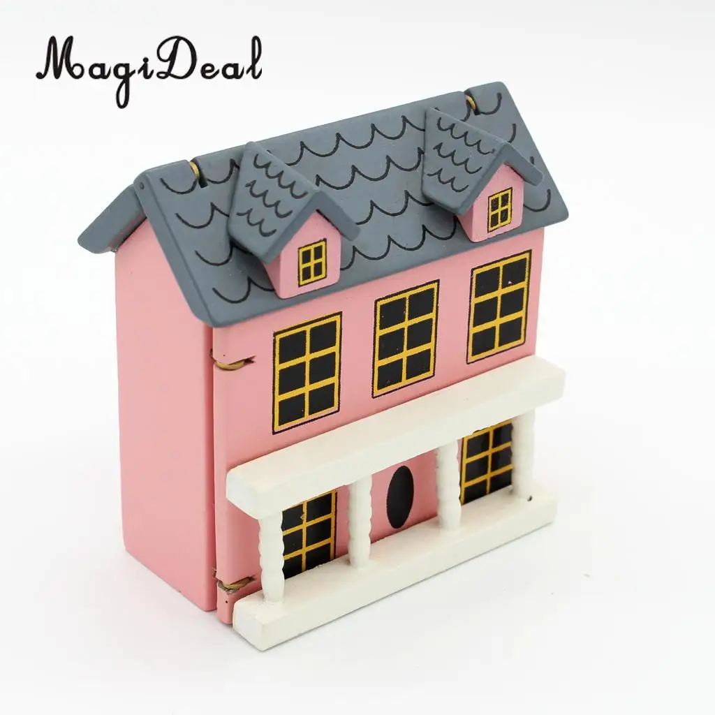 MagiDeal 1/12 масштаб мини кукольный домик миниатюрные Villla деревянный Модель для