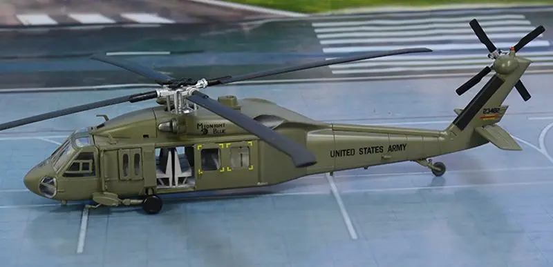 37016 green 1: 72 UH-60 черный ястреб UH-60A вертолет предварительно построенный хобби Коллекционная готовая пластиковая модель самолета - Цвет: 37016 green